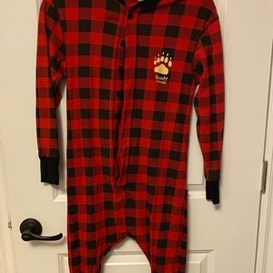 Open feet onesie.